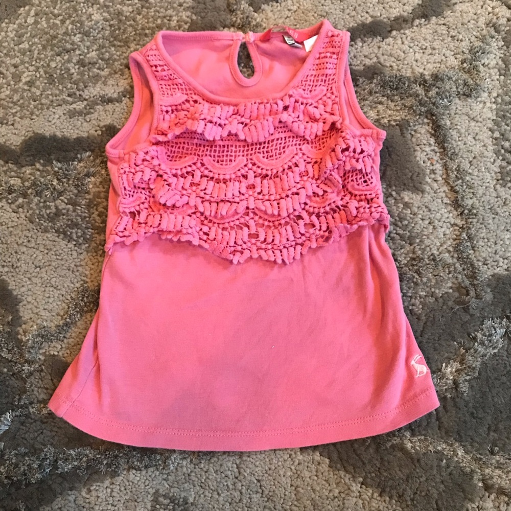 JOULES - Kids Tank Top with Lac- Pink - 3 - Used